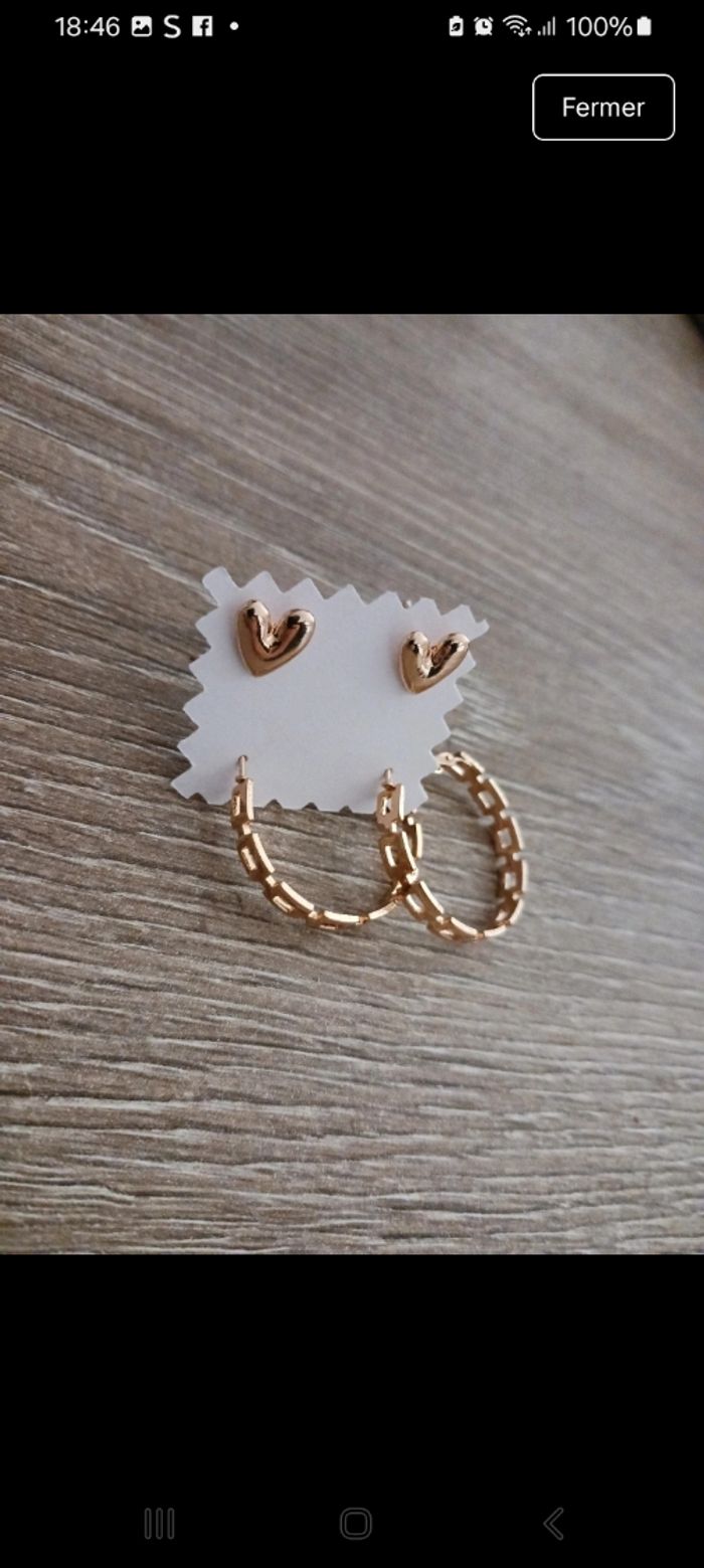 Boucles d'oreilles acier inoxydable