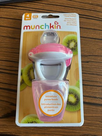 Tétine - distributeur de nourriture en purée pour bébé à partir de 4 mois (Munchkin)