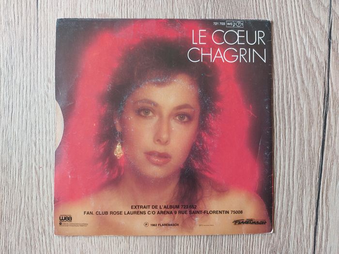 Disque vinyle 45 tours Rose Laurens Africa / Le coeur chagrin - photo numéro 2