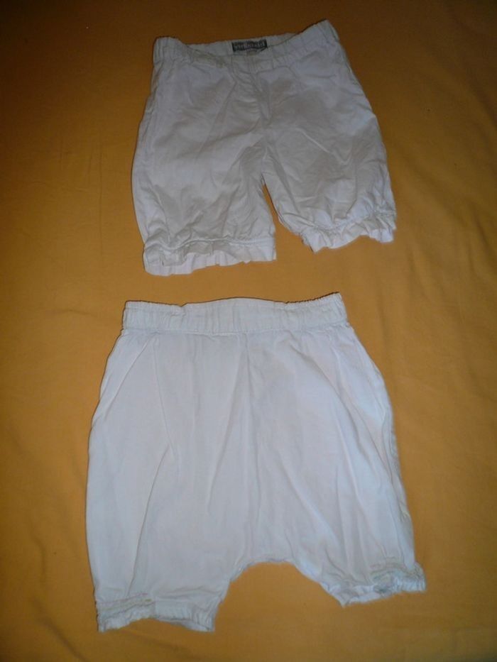 lot 2 shorts blancs verbaudet 9 mois