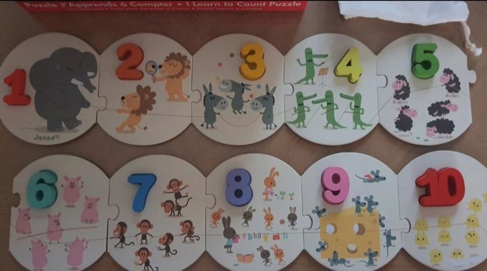 Lot de 2 puzzles Janod pour apprendre les chiffres et les lettres. - photo numéro 10