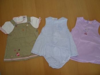 lot de 3 robes été T 3mois
