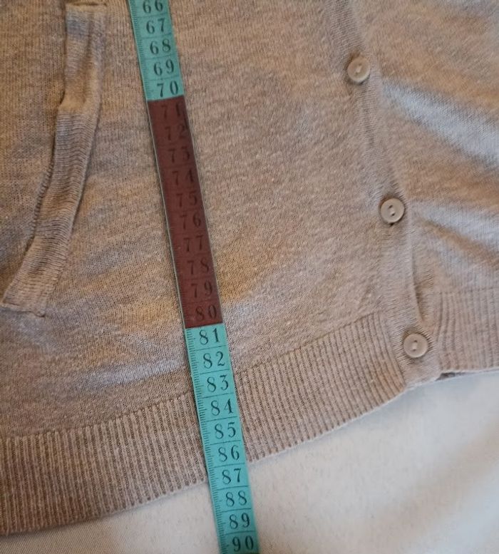 Gilet Long Beige / Nude - Cardigan Léger Chic & Tendance - photo numéro 6