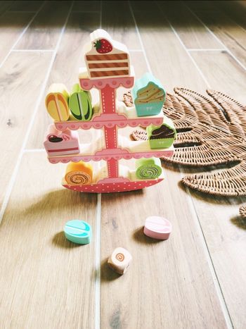 🍰Jeu d'équilibre les patisseries en bois