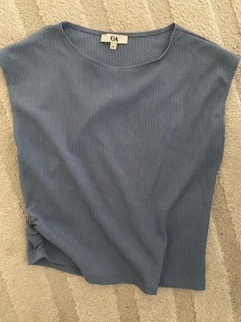 Top sans manche bleu