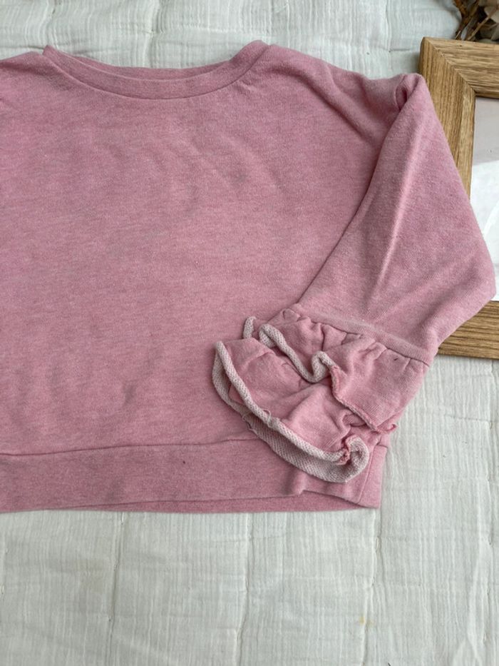 Sweat manche volanté rose - Billiblush - photo numéro 2