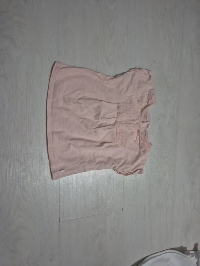 T-shirt rose manches courtes 18M