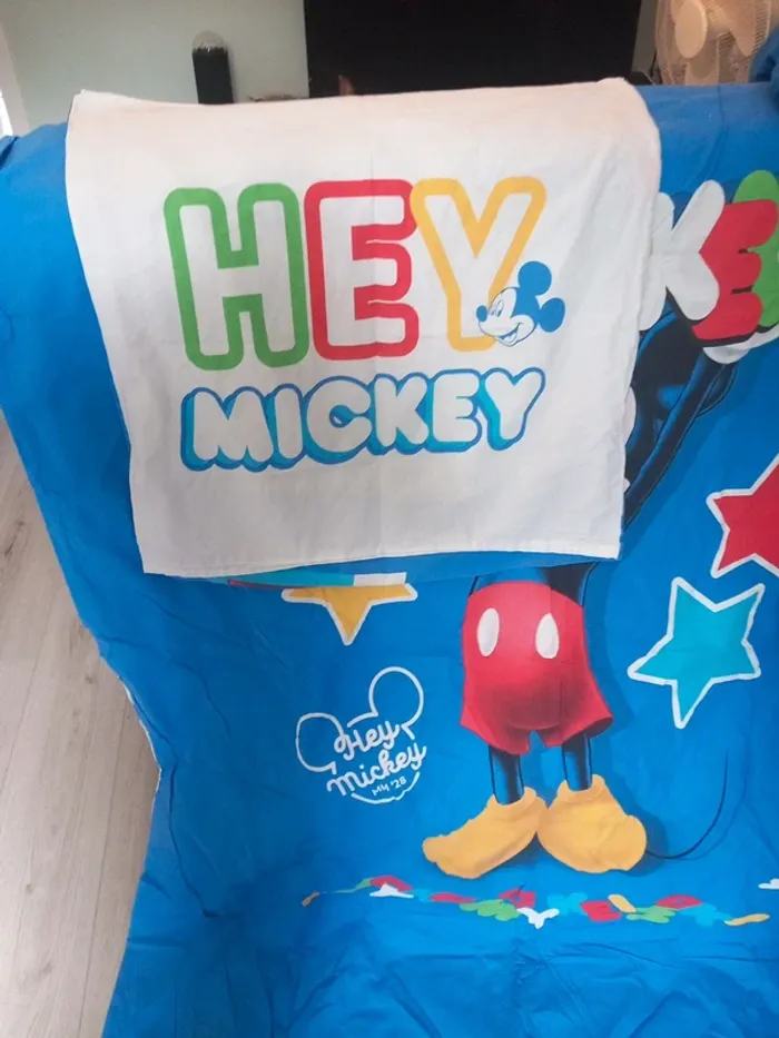Parure de lit Mickey Mouse en coton - photo numéro 3