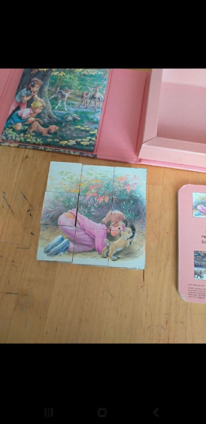 Coffret Martine. Livre cartonne et cubes puzzle bois - photo numéro 7
