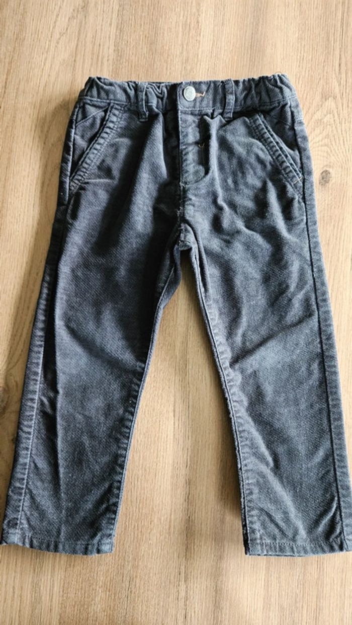 Pantalon gris foncé, taille 3 ans, Obaïbi
