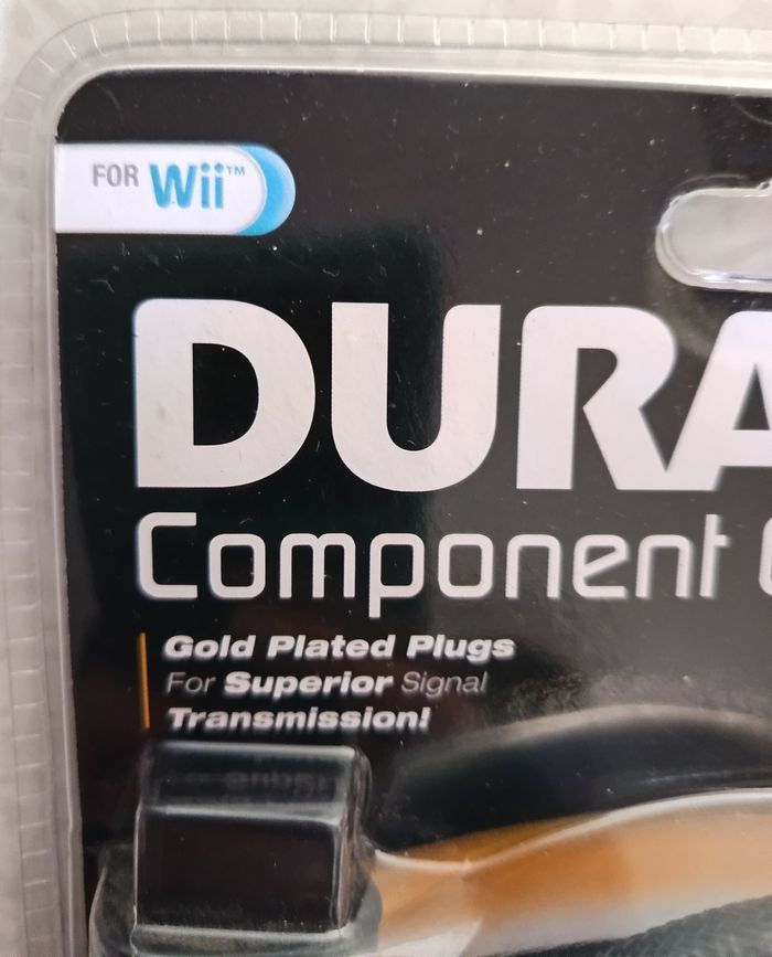 Cable Plaqué OR 2M pour Wii/Wii U. Vidéo, Audio. Haute Qualité. Duracell. Neuf - photo numéro 3