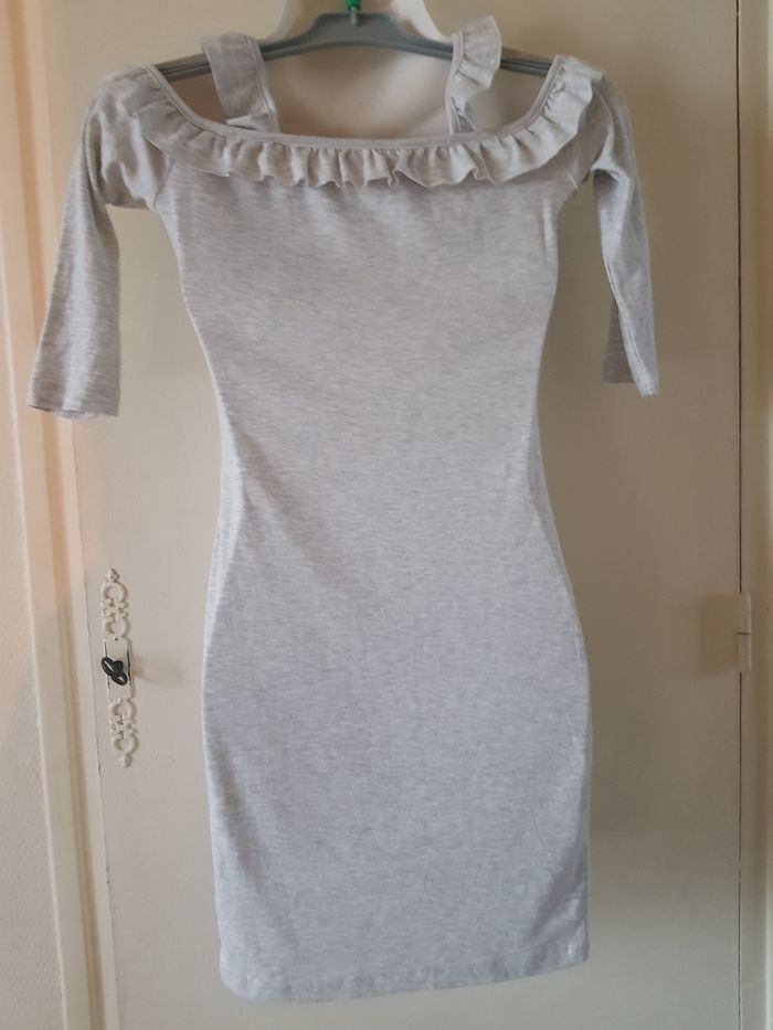 Robe grise May – Volants – Taille S/M - photo numéro 2