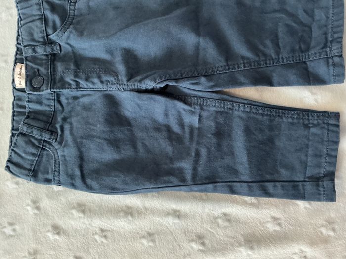 pantalon léger bleu pat et ripaton 6 mois taille réglable - photo numéro 6