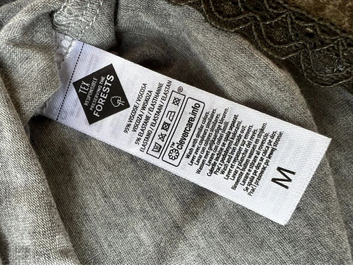 Nuisette grise Tex taille M Women gray nightie Camicia notte grigia donna Graues Nachthemd Damen - photo numéro 3