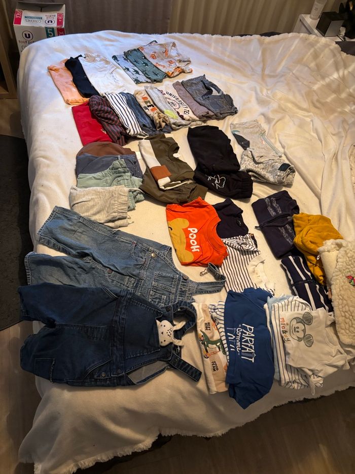 Lot vêtement garçon hiver 9-12 mois - photo numéro 3