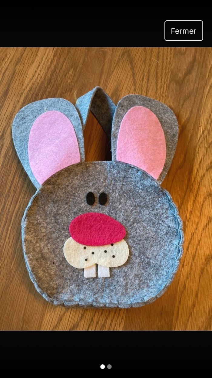 Sac lapin idéal œufs de Pâques