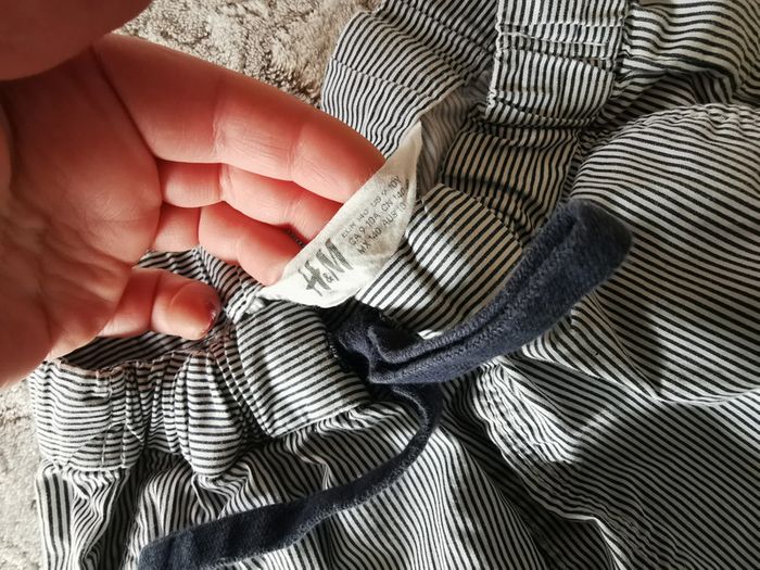 Short bermuda à rayures bleues en coton H&M 9-10 ans - photo numéro 5