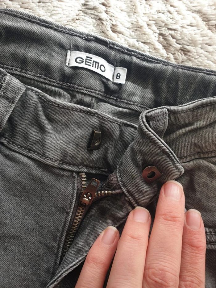 Jean gris 8 ans Gemo taille réglable - photo numéro 2