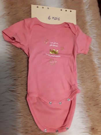 Body été bébé fille rose 6 mois