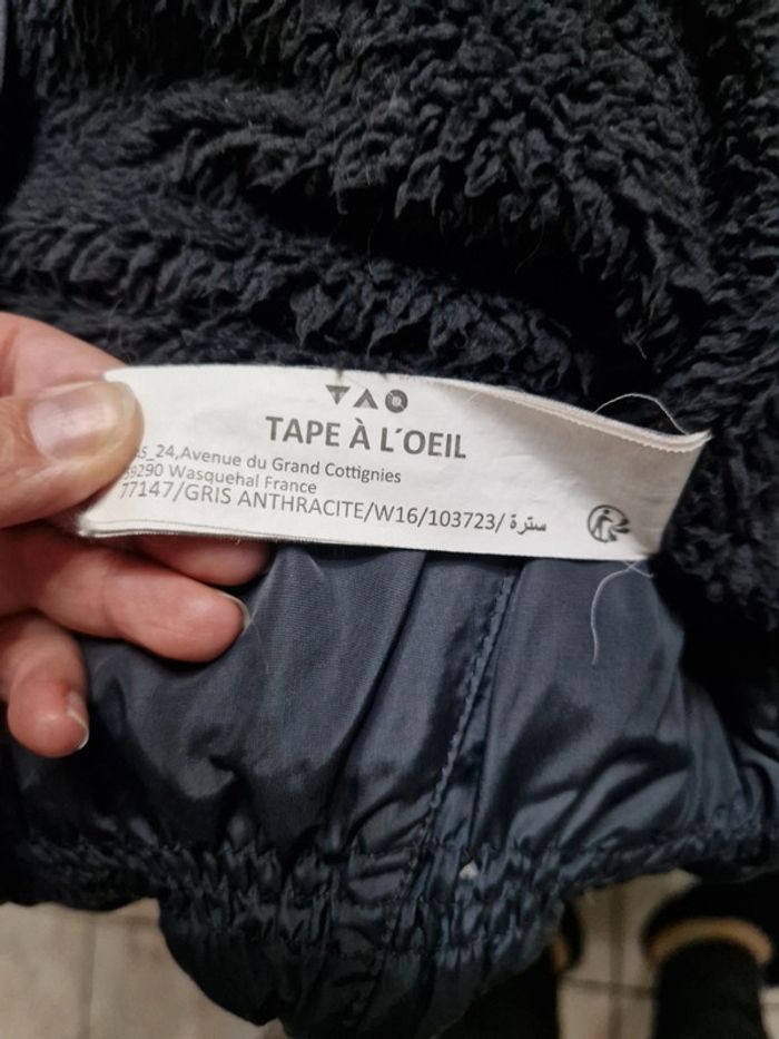 Manteau chaud tape à l oeil tao gris 4 ans - photo numéro 5