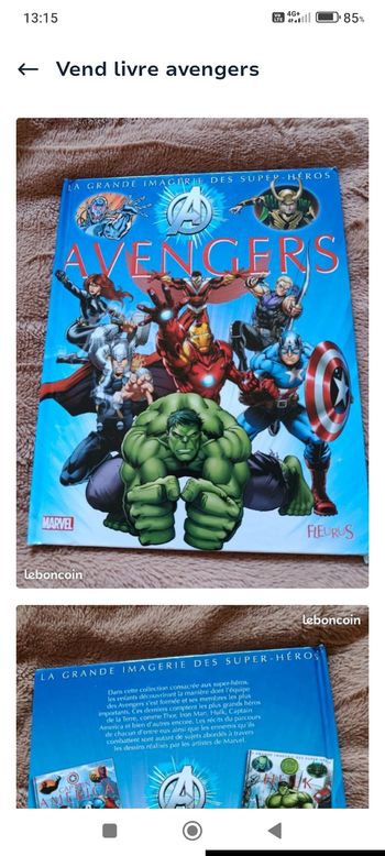 Vend livre avengers 