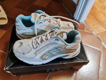 Basket bicolore bleu/blanc