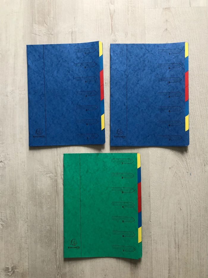 1 Trieur cartonné exacompta 7 onglets 24x32 NEUF