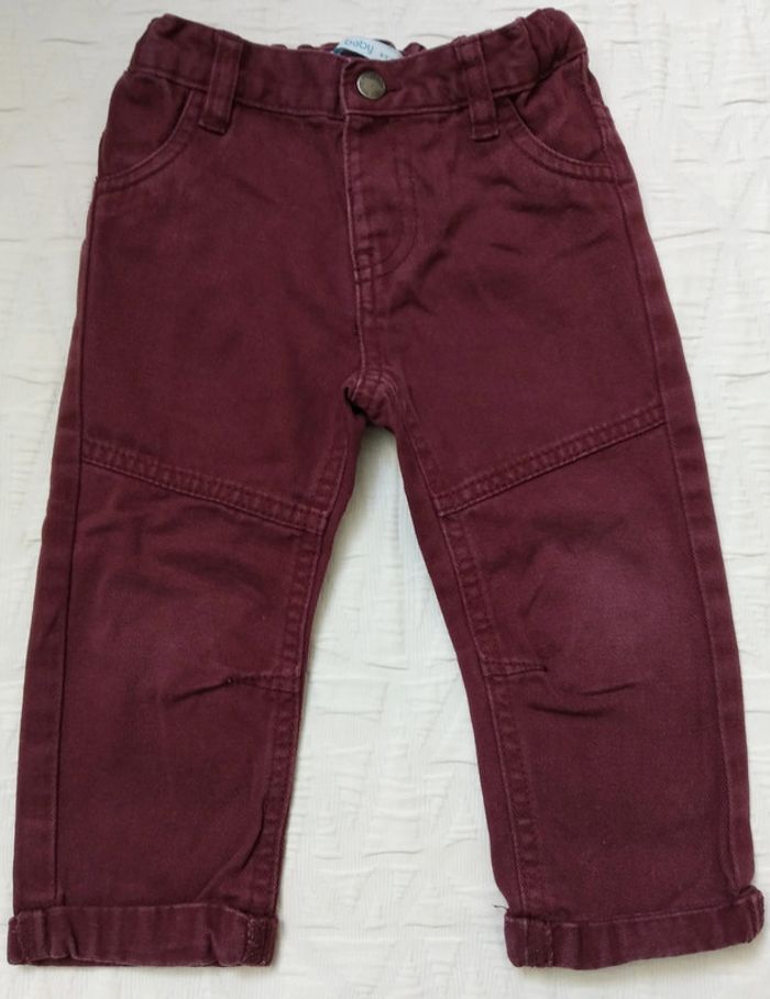 Gemo pantalon Jean Bordeaux 18 mois