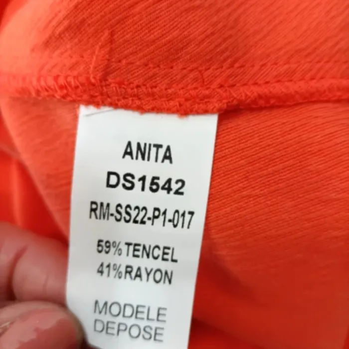 Robe orange fluide à volant effet cache-coeur- Rue Mazarine - Taille L A1118 - photo numéro 10