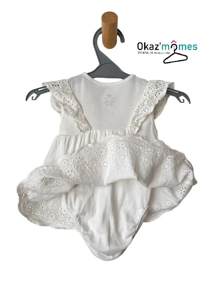 Robe d’été blanche à body intégré - H&M 62cm (2-4 mois) - photo numéro 6