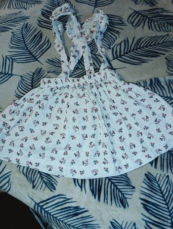 Jupe salopette fleurie