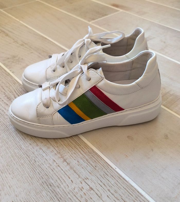 Baskets cuir Gabor multicolores Arc en Ciel - Taille 35,5 (Taille marque 3) - photo numéro 2