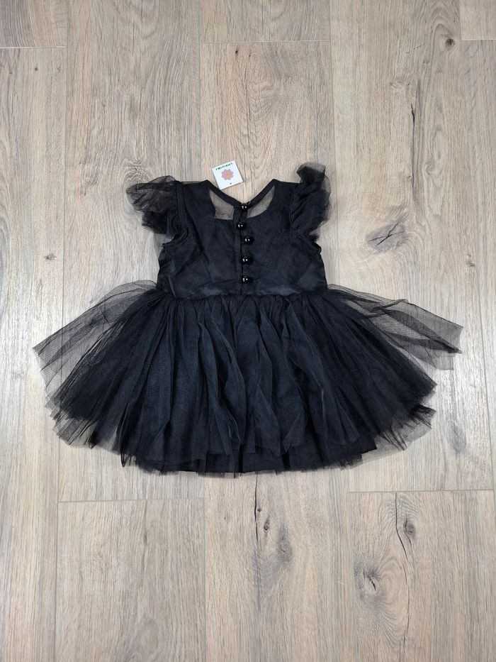 Robe noire bébé 3-6 mois effet tutu - photo numéro 3