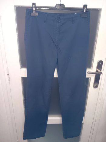 Pantalon homme taille 40 bleu classique chic taille standard