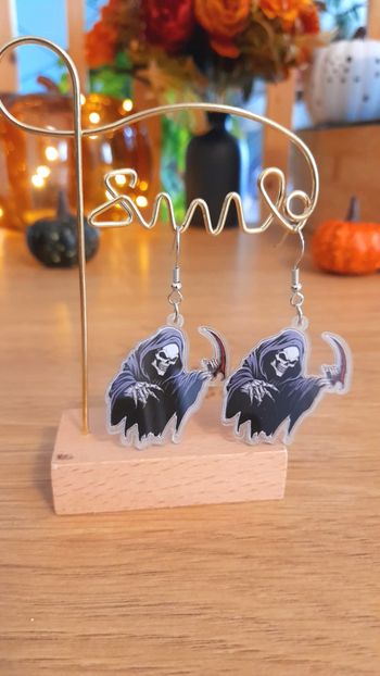 Boucle d'oreilles Halloween La Faucheuse