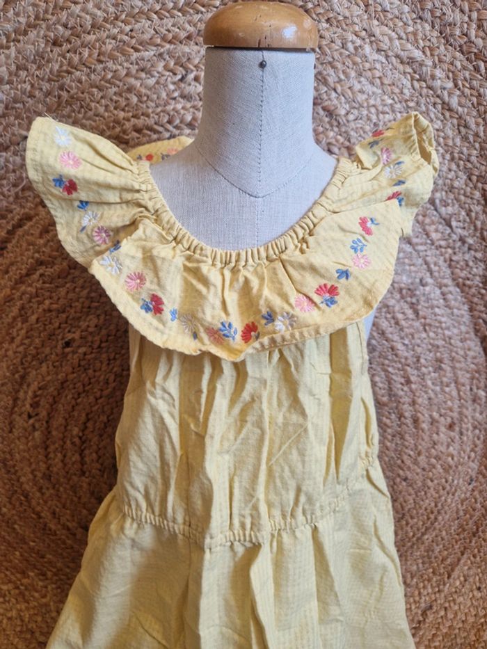 Jolie robe jaune d'été fille sergent major 7 ans - photo numéro 3