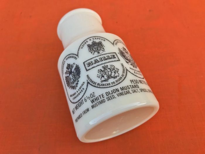 Ancien pot à moutarde en opaline Maille depuis 1747 - photo numéro 5