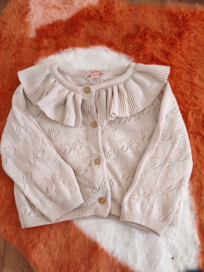 Gilet col claudine dpam beige