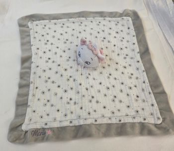 Doudou chat Marie Les Aristochats carré plat lange - Disney
