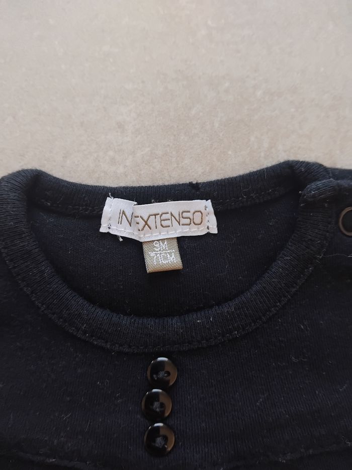 T shirt manches longues noir bébé fille 9 mois - photo numéro 3