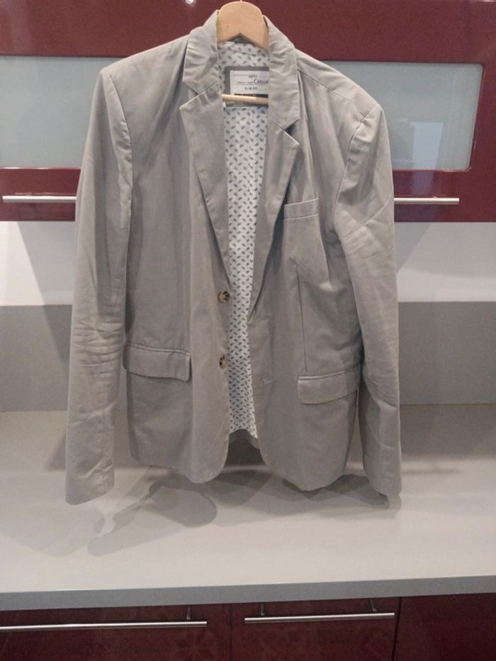 Veste blazer chino grise