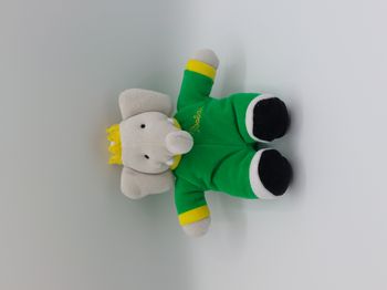 Peluche doudou éléphant BABAR TIGEX 18 cm grelot Brunhoff 2000 TBE