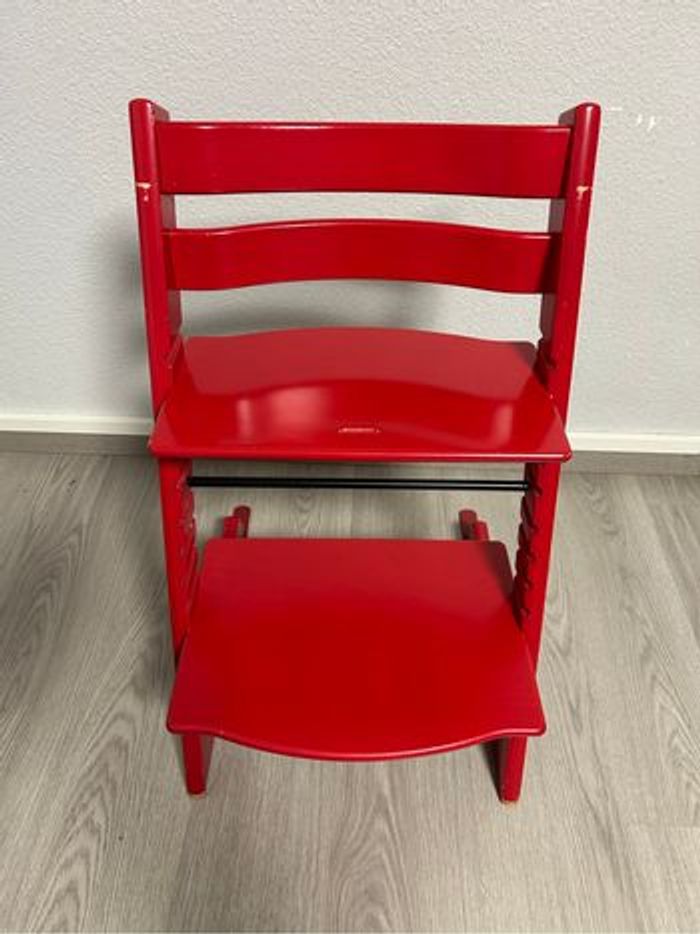 Chaise Tripp Trapp Stokke Rouge + patins - photo numéro 2