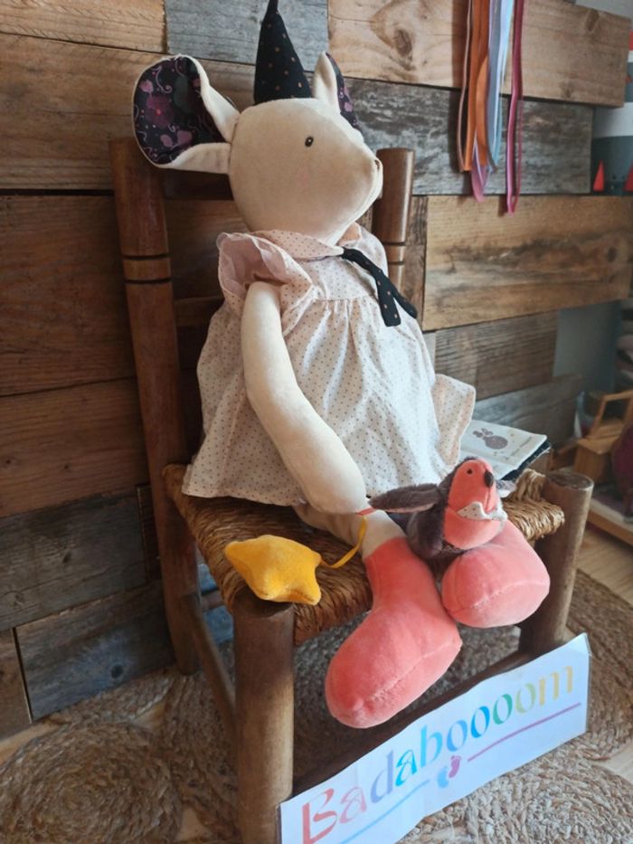 Peluche souris d activités moulin roty tbe - photo numéro 3