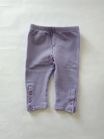 legging violet doublé polaire DPAM fille 3 mois