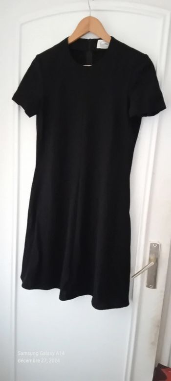 Robe noire droite bas évasé en lainage femme 42 Cyrillus