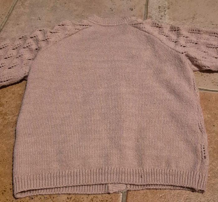 Gilet rose pâle bébé fille - photo numéro 4