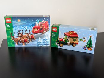 LEGO Noël (40499 + 40746) : Le traineau du Père-Noël et Le camion de livraison ( Neufs et scellés )