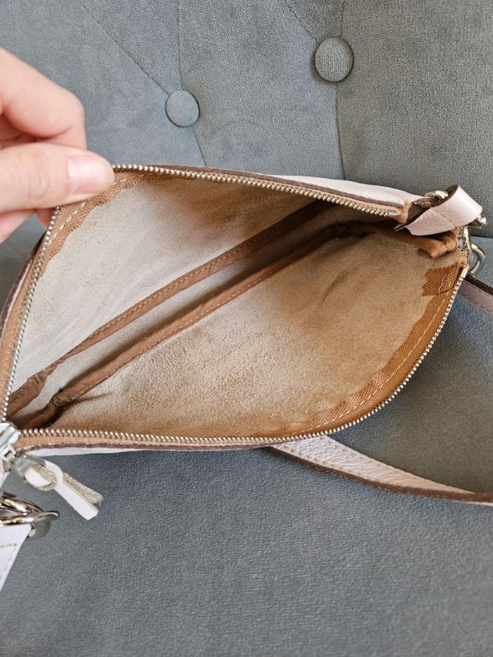 Sac à main rose en cuir Jean Louis Fernandez - photo numéro 6