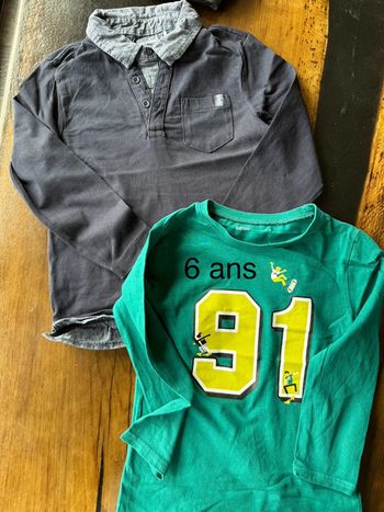 2 tshirts manches longues